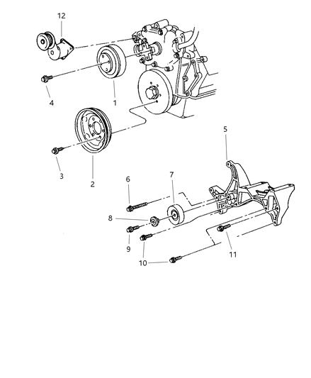 1997 Jeep Grand Cherokee Drive Pulleys Diagram 2