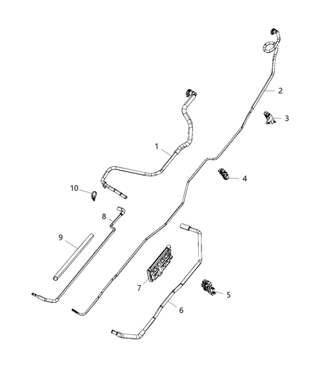 2020 Ram 3500 Fuel Lines/Tubes, Rear Diagram 1