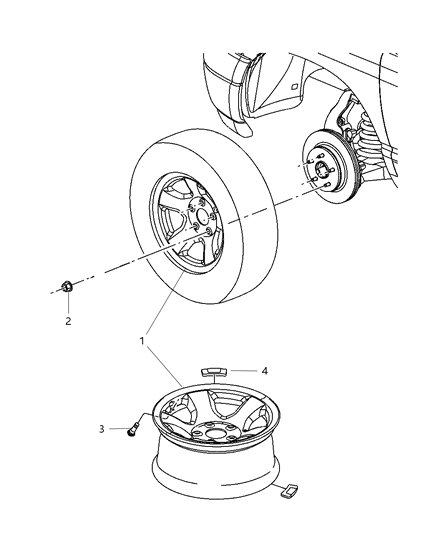 2009 Dodge Ram 5500 Wheels & Hardware Diagram