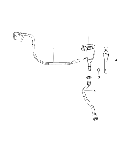 2019 Dodge Challenger Emission Control Vacuum Harness Diagram 1