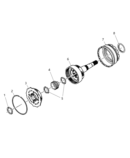 2004 Jeep Liberty Input / Reverse Planetary Diagram