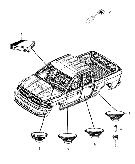 2017 Ram 3500 Speakers, Amplifiers, And Microphones Diagram