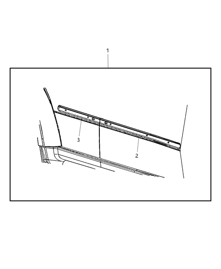 2010 Dodge Nitro Molding-Rear Door Diagram for 68027852AA