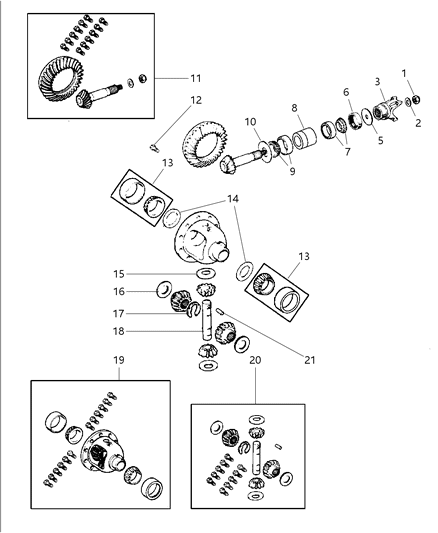 2001 Dodge Ram 2500 Differential - Front Axle Diagram