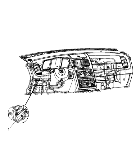 2011 Dodge Journey Switch-HEADLAMP Diagram for 68072000AB