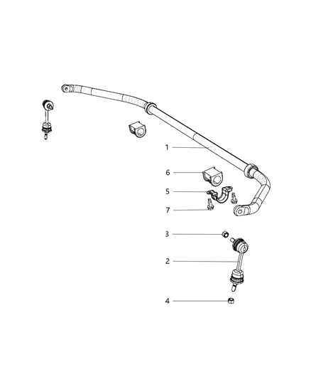 2009 Dodge Viper Stabilizer Bar - Rear Diagram