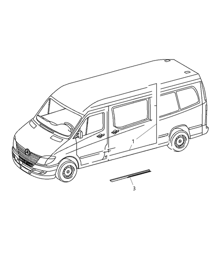 2007 Dodge Sprinter 2500 Wiring-Sliding Door Right Diagram for 68013441AA