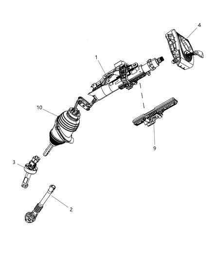 2008 Dodge Charger Column-Steering Diagram for 5057471AC