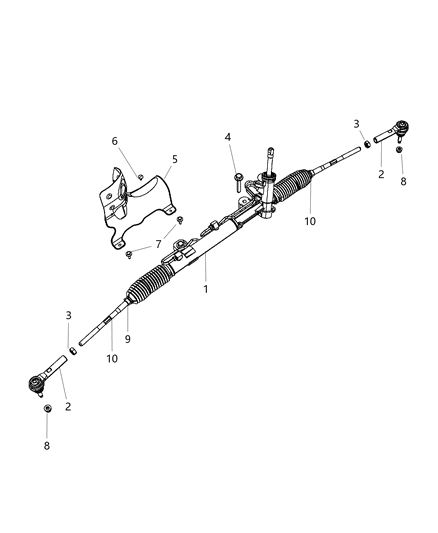 2013 Dodge Journey Rack And Pinion Gear Diagram for 68140628AC