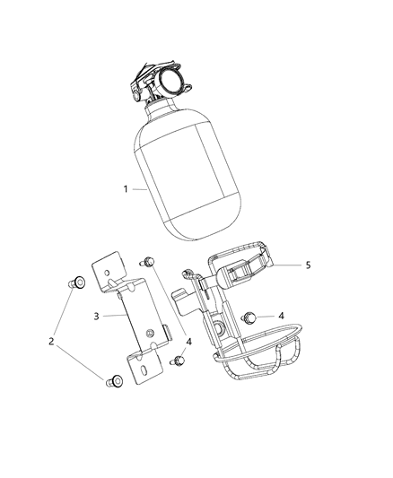 2012 Dodge Journey Bracket-Mounting Diagram for 68138488AA