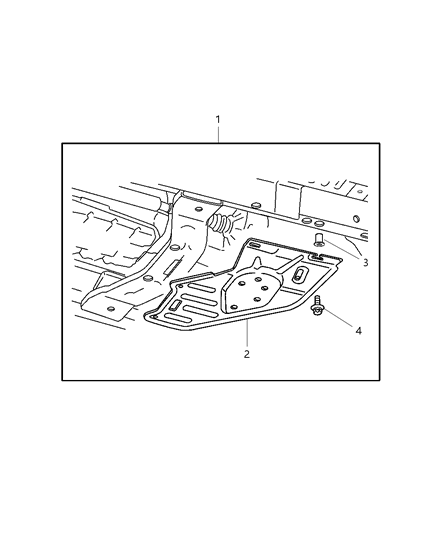 2002 Jeep Liberty Plate-SKID - Transfer Case Diagram for 82206123