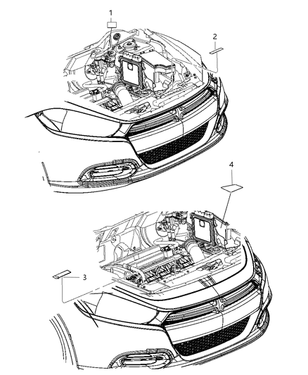 2012 Dodge Dart Engine Compartment Diagram