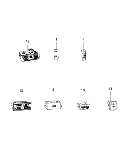 2020 Ram 2500 U Connect Media & Charging Center Diagram 2