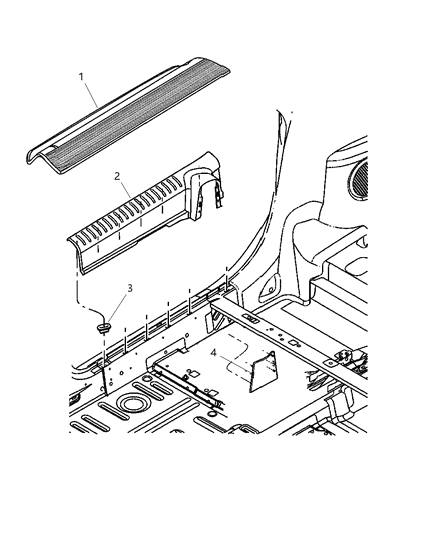 2006 Chrysler PT Cruiser Scuff Plates Diagram 1