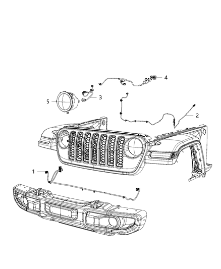 2020 Jeep Gladiator Wiring - Front End Diagram