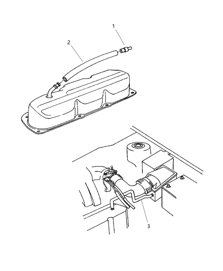 1997 Chrysler Town & Country Crankcase Ventilation Diagram 1