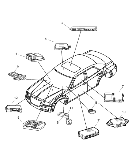 2005 Chrysler 300 Module-Window Down Diagram for 56038720AH