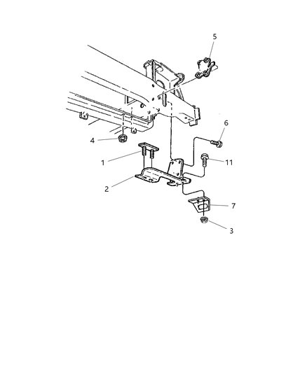 1997 Jeep Grand Cherokee Tow Eye & Hooks Diagram