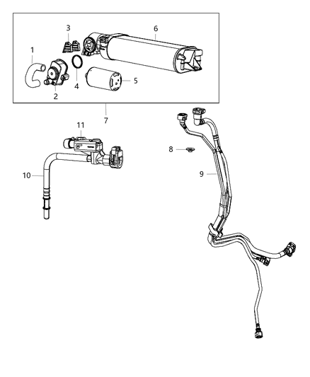 2012 Dodge Challenger Vapor Canister & Leak Detection Pump Diagram