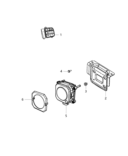 2014 Dodge Durango Bracket-Adaptive Cruise Control Diagram for 68271102AA