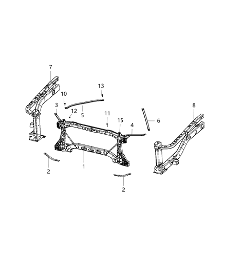 2019 Ram 2500 Radiator Support Diagram