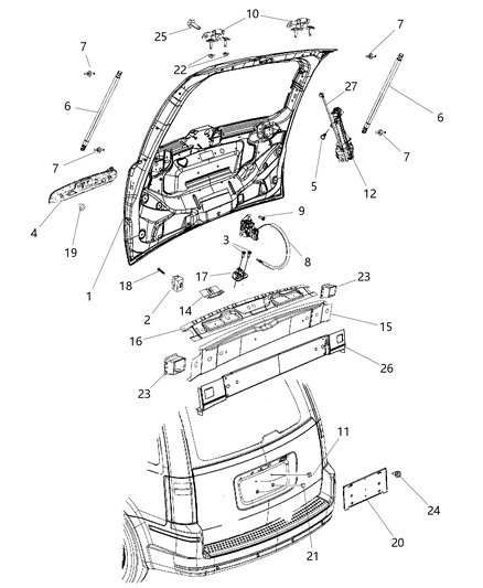 2008 Dodge Grand Caravan Liftgate Diagram