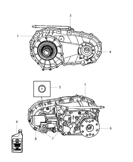 2009 Jeep Grand Cherokee LUBRICANT-TRANSFERCASE Diagram for 68001758AA