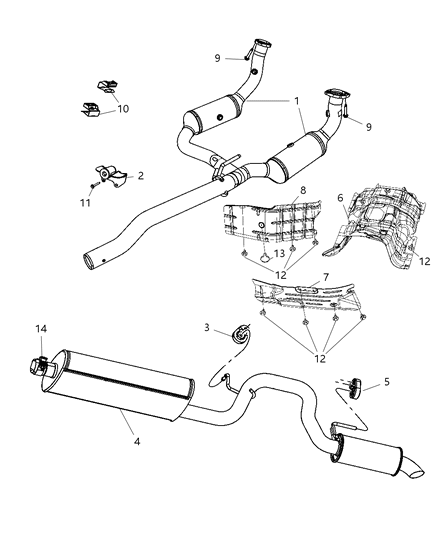 2008 Dodge Nitro Exhaust System Diagram 2