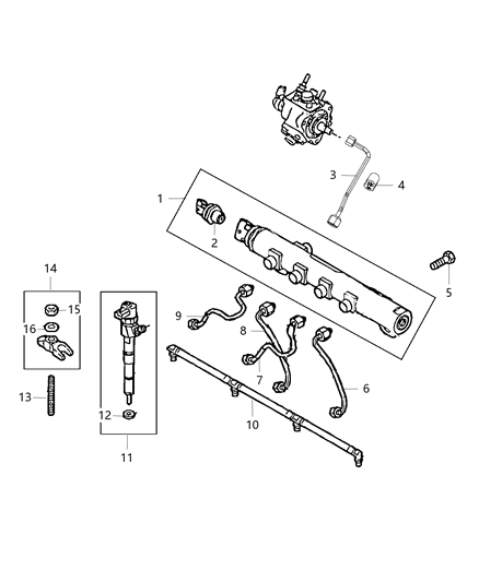 2015 Jeep Cherokee Washer Diagram for 68125948AA