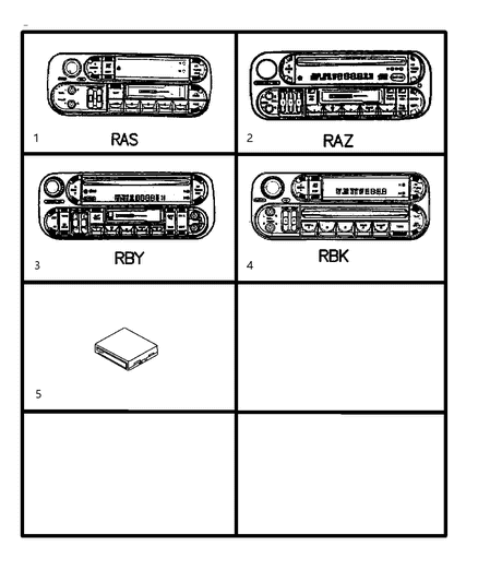 2002 Dodge Durango Radio-AM/FM/CASSETTE With Cd Diagram for 56038620AJ