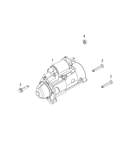 2019 Jeep Wrangler Engine Starter Diagram for 68336451AA