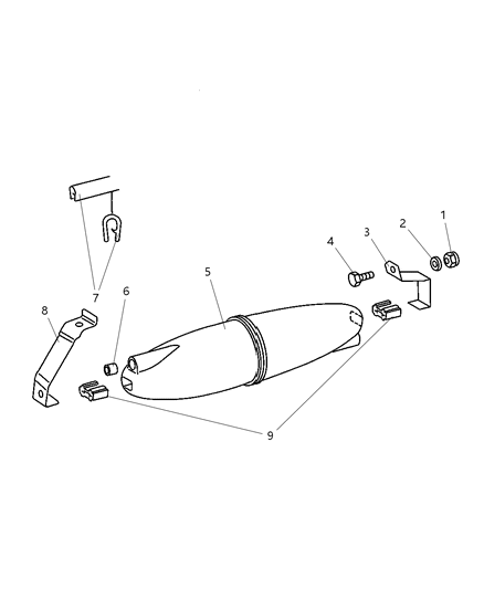 2003 Dodge Sprinter 3500 Bracket-Vacuum Reservoir Diagram for 5119389AA