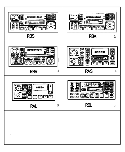 1999 Chrysler Cirrus Radio-AM/FM Cassette Diagram for 4858558AD