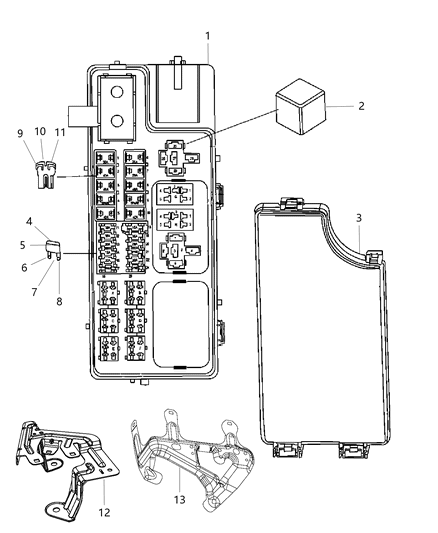 2011 Dodge Caliber Block-Totally Integrated Power Diagram for R4692333AC