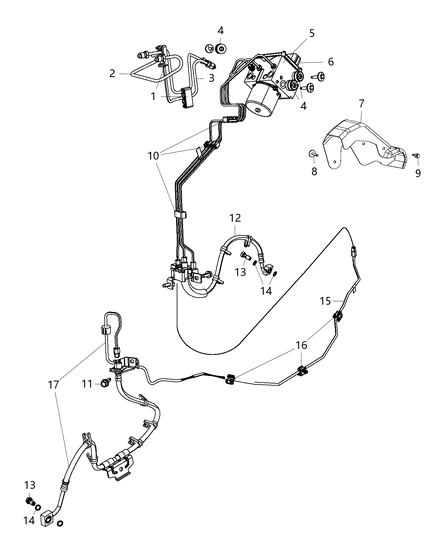 2014 Ram 2500 Hose-Brake Diagram for 4779942AE