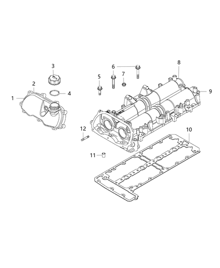 2016 Ram ProMaster 2500 Camshaft Housing / Cylinder Head Cover Diagram