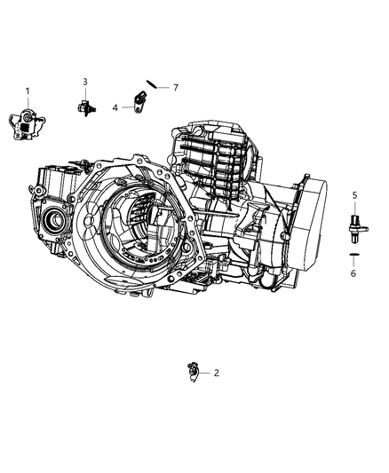 2012 Chrysler Town & Country Sensors - Drivetrain Diagram