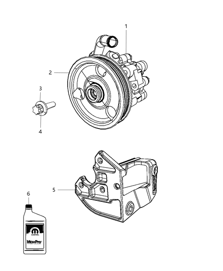 2009 Dodge Journey Power Steering Pump Diagram for 5151017AD