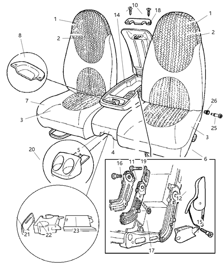 1999 Dodge Dakota Front Seat Diagram 2