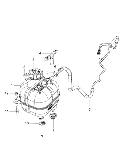 2018 Jeep Cherokee Coolant Recovery Diagram