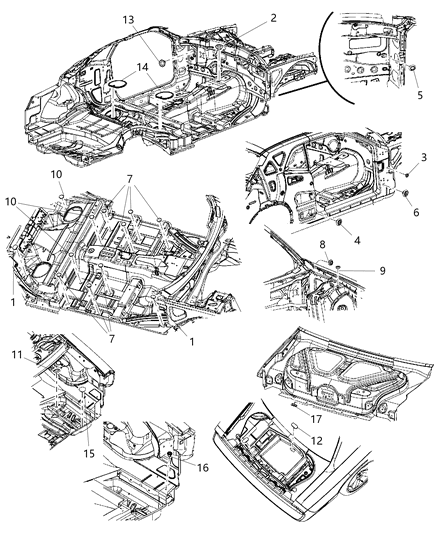 2018 Dodge Challenger Body Plugs Diagram