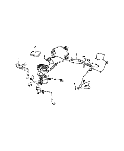 2019 Dodge Challenger Center, Front Power Distribution Diagram