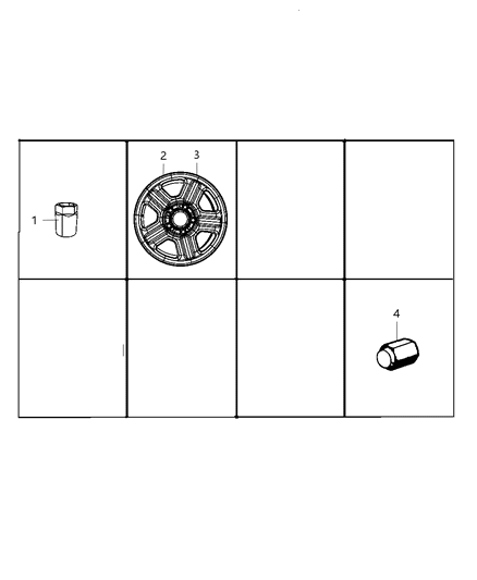 2007 Jeep Wrangler Aluminum Wheel Diagram for 1BB71PAKAB