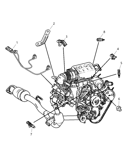 2006 Jeep Liberty Sensors - Engine Diagram 2