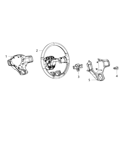 2016 Ram 4500 Steering Wheel Assembly Diagram