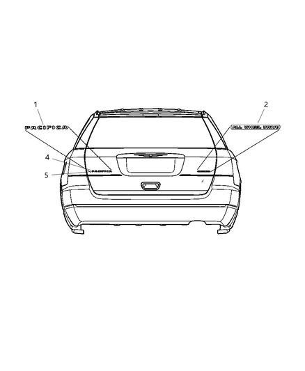 2005 Chrysler Pacifica Nameplates Diagram