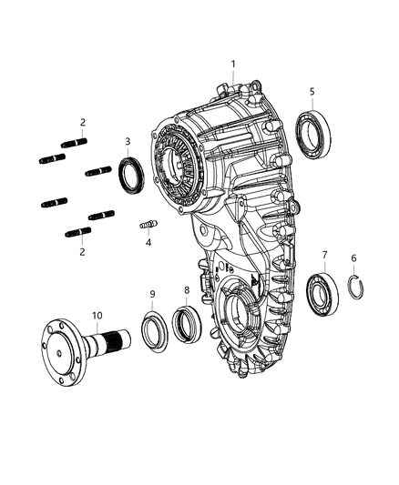2014 Ram 3500 Pickup Front Case & Related Parts Diagram 2