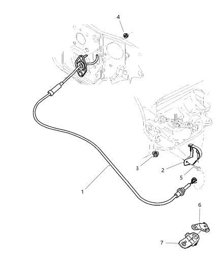 1997 Dodge Dakota Gearshift Controls Diagram 1