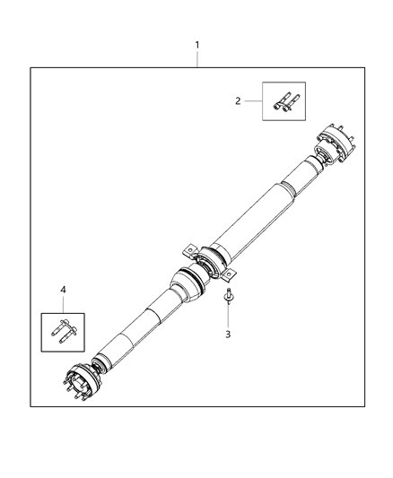 2020 Jeep Grand Cherokee Drive Shaft, Rear Diagram