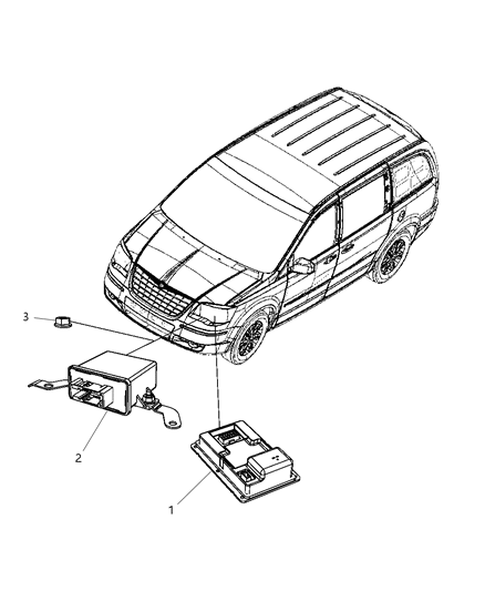 2011 Chrysler Town & Country Sensor-HEADLAMP LEVELING Diagram for 5113392AB